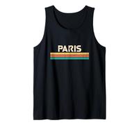 Nombre de Ciudad de París, Francia, diseño clásico de Colores Vintage Camiseta sin Mangas
