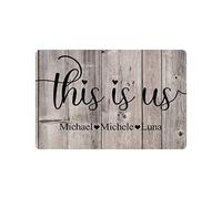 Nombre De Familia Personalizado Somos Nosotros Texto Personalizado Alfombras Material Resistente Tapete Entrada Cómoda Felpudo Entrada para Baño Bañera Interior 40 X 1556Cm