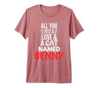 Nombre de Gato Benny Design - All You Need is Love! Camiseta Premium