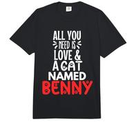 Nombre de Gato Benny Design - All You Need is Love! Comfort Colors Adult Heavyweight T-Shirt