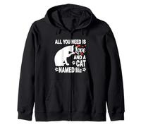 Nombre de Gato Personalizado MIA Lindo Gatito Amante de Las Mascotas Sudadera con Capucha