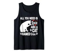 Nombre de Gato Personalizado Orion Lindo Gatito Amante de Las Mascotas Camiseta sin Mangas