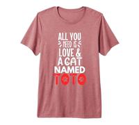 Nombre de Gato Toto Design - All You Need is Love! Camiseta Premium