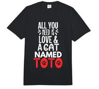 Nombre de Gato Toto Design - All You Need is Love! Comfort Colors Adult Heavyweight T-Shirt