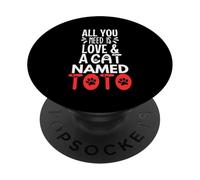 Nombre de Gato Toto Design - All You Need is Love! PopSockets PopGrip Adhesivo