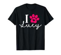 Nombre de I Love Lucy A Love Forever Heart Dog Paw Camiseta