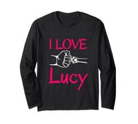 Nombre de I Love Lucy A Love Forever Heart Dog Paw Manga Larga