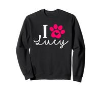 Nombre de I Love Lucy A Love Forever Heart Dog Paw Sudadera
