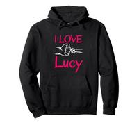 Nombre de I Love Lucy A Love Forever Heart Dog Paw Sudadera con Capucha