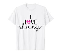 Nombre de I Love Lucy A Love Heart Dog Paw Camiseta