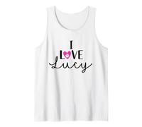 Nombre de I Love Lucy A Love Heart Dog Paw Camiseta sin Mangas