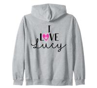 Nombre de I Love Lucy A Love Heart Dog Paw Sudadera con Capucha