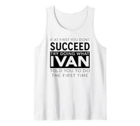 Nombre de Ivan, Broma Divertida, Navidad, cumpleaños, papá, Hombre, Padre Camiseta sin Mangas