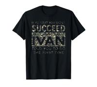 Nombre de Ivan, Broma Divertida, Navidad, cumpleaños, papá, Padre, Padre, Camuflaje Camiseta