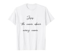 Nombre de Jesús sobre Todos los Nombres Regalos Cristianos para el Novio Camiseta