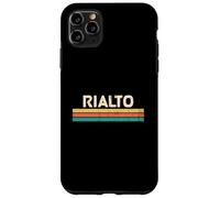 Nombre de la Ciudad de Rialto, California, EE. UU., Colores clásicos y Vintage Carcasa para iPhone 11 Pro MAX