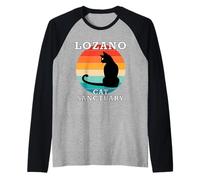 Nombre de la reunión Familiar del Grupo del Santuario del Gato de Lozano Camiseta Manga Raglan