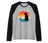 Nombre de la reunión Familiar del Grupo Santuario de Gatos Vivaan Camiseta Manga Raglan
