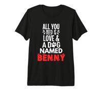 Nombre de Perro Benny Design - All You Need is Love! Camiseta Premium