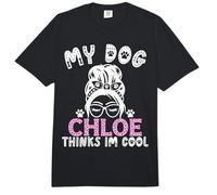 Nombre de Perro Chloe Regalo Personalizado My Dog Thinks Im Cool Comfort Colors Adult Heavyweight T-Shirt