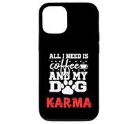 Nombre de Perro Karma Todo lo Que Necesita es café Mi Perro Llamado Karma Carcasa para iPhone 12/12 Pro