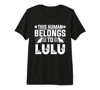 Nombre de Perro Lulu Regalo Personalizado This Human Belongs To a Dog Camiseta Premium