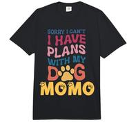 Nombre de Perro Momo Regalo Personalizado Busy with My Dog Momo Comfort Colors Adult Heavyweight T-Shirt