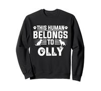 Nombre de Perro Olly Regalo Personalizado This Human Belongs To a Sudadera