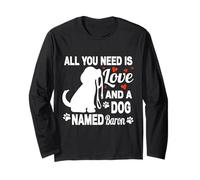 Nombre de Perro Personalizado Baron Cute Dog Pet Lover Manga Larga