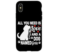 Nombre de Perro Personalizado Greta Cute Dog Pet Lover Carcasa para iPhone X/XS