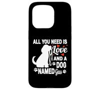 Nombre de Perro Personalizado Gus Cute Dog Pet Lover Carcasa para iPhone 15 Pro