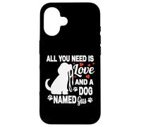 Nombre de Perro Personalizado Gus Cute Dog Pet Lover Carcasa para iPhone 16