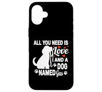 Nombre de Perro Personalizado Gus Cute Dog Pet Lover Carcasa para iPhone 16 Plus
