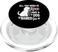 Nombre de Perro Personalizado Gus Cute Dog Pet Lover PopSockets PopGrip para MagSafe