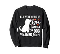 Nombre de Perro Personalizado Julia Cute Dog Pet Lover Sudadera