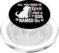 Nombre de Perro Personalizado MIA Cute Dog Pet Lover PopSockets PopGrip para MagSafe