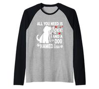 Nombre de Perro Personalizado Zeus Cute Dog Pet Lover Camiseta Manga Raglan