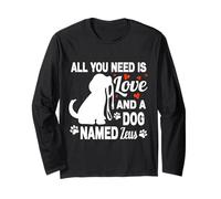 Nombre de Perro Personalizado Zeus Cute Dog Pet Lover Manga Larga