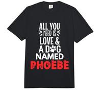 Nombre de Perro Phoebe Design - All You Need is Love! Comfort Colors Adult Heavyweight T-Shirt