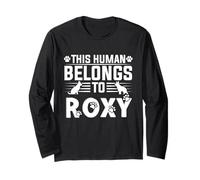 Nombre de Perro Roxy Personalizado This Human Belongs Roxy Manga Larga
