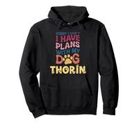 Nombre de perro Thorin regalo personalizado Busy With My Dog Thorin Sudadera con Capucha