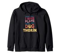 Nombre de perro Thorin regalo personalizado Busy With My Dog Thorin Sudadera con Capucha