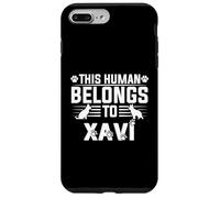 Nombre de Perro Xavi Regalo Personalizado This Human Belongs To a Carcasa para iPhone 7 Plus/8 Plus
