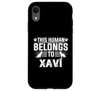 Nombre de Perro Xavi Regalo Personalizado This Human Belongs To a Carcasa para iPhone XR
