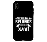Nombre de Perro Xavi Regalo Personalizado This Human Belongs To a Carcasa para iPhone XS MAX