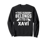 Nombre de Perro Xavi Regalo Personalizado This Human Belongs To a Sudadera