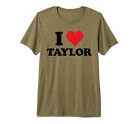 Nombre de Pila de I Heart Taylor Me encantan Las Cosas Personalizadas Camiseta Premium