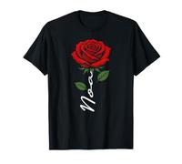 Nombre de Rosa Personalizado Noa Elegante Floral Mujeres Niñas Camiseta