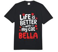 Nombre del Gato Bella La Vida es Mejor con mi Gato Bella Comfort Colors Adult Heavyweight T-Shirt