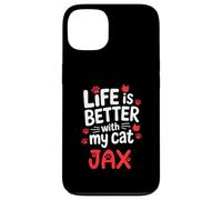 Nombre del Gato Jax Life Is Better with My Cat Jax Carcasa para iPhone 13